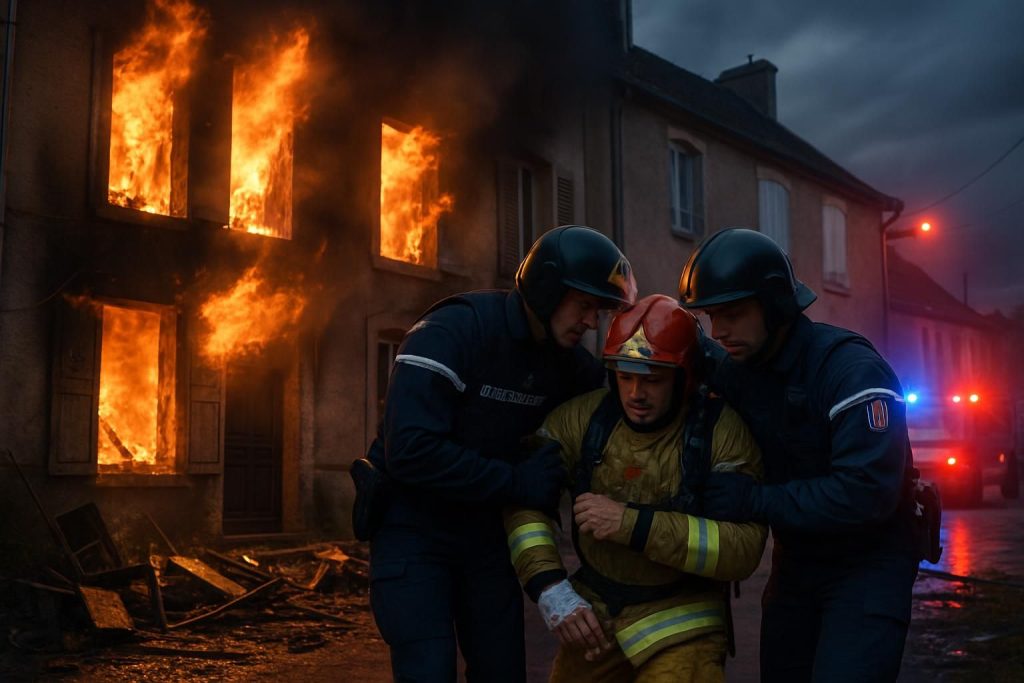 incendie meurtrier en normandie : un décès tragique, deux gendarmes et un pompier blessés lors d'un feu dans un appartement. suivez les détails et les interventions sur place.