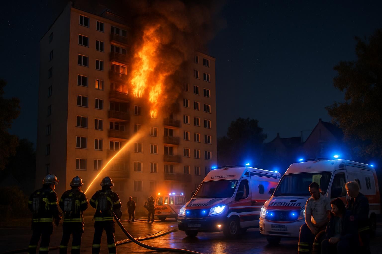 un incendie nocturne dans un immeuble de 13 étages en maine-et-loire fait 8 blessés, dont un pompier. découvrez les détails de cet accident dramatique.