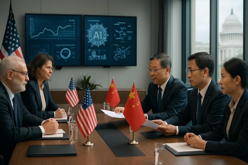washington souhaite collaborer avec pékin pour mettre en place des garde-fous autour de l'intelligence artificielle, afin d'encadrer son développement et prévenir les risques potentiels.