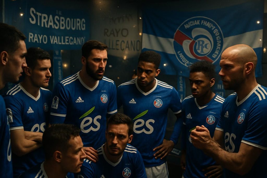 malgré la défaite à l'aller, les strasbourgeois restent confiants et déterminés avant la demi-finale retour de la ligue conference face au rayo vallecano, croyant en leur chance de renverser la situation.
