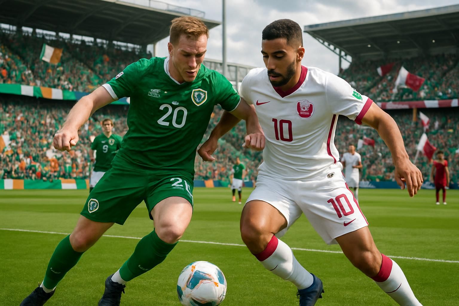 découvrez le match intense entre l'irlande et le qatar, où l'irlande s'impose dans un duel serré sur le terrain, offrant un spectacle sportif captivant.