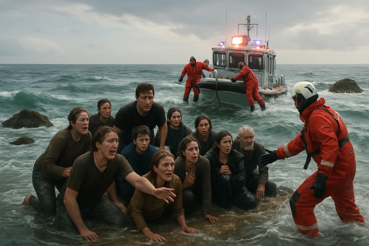 découvrez le récit palpitant du sauvetage de treize personnes piégées par la marée montante en mer, un environnement réputé pour ses dangers. retour sur une opération de secours réussie face aux périls marins.
