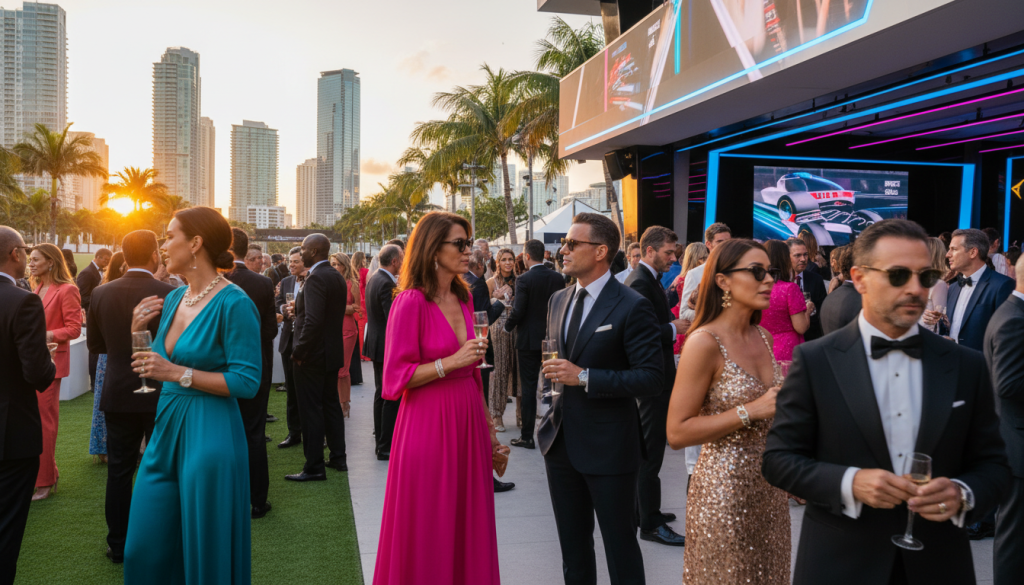 découvrez le grand prix de miami 2026 à travers un retour en images captivant, mettant en lumière l'élégance des célébrités et l'effervescence unique de cet événement prestigieux.