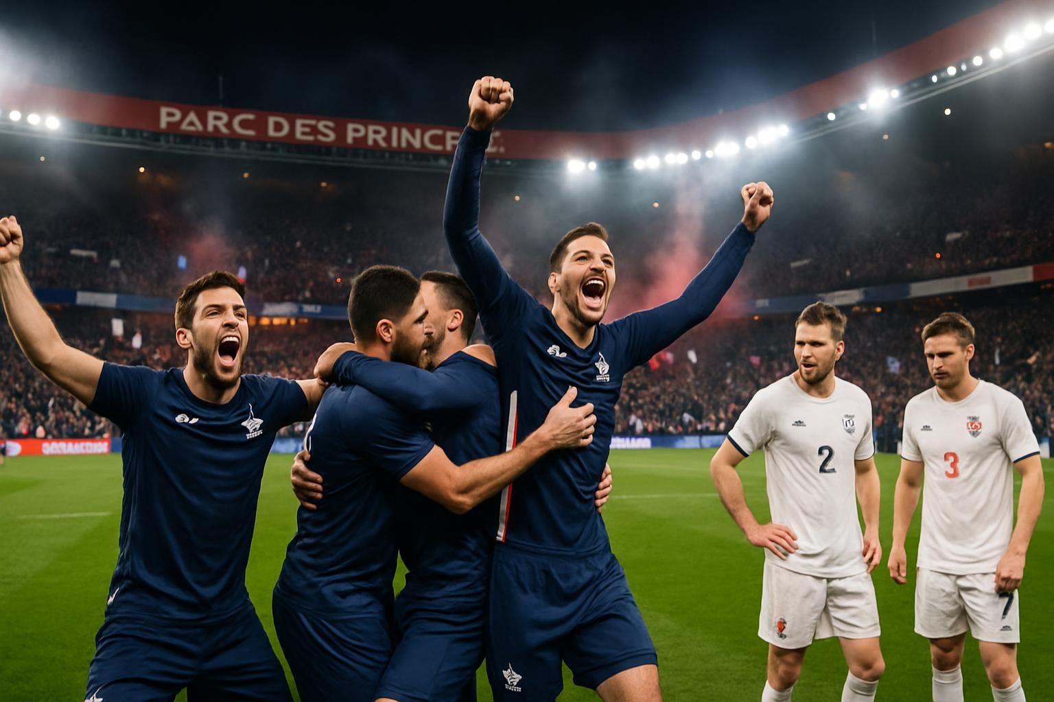 découvrez le triomphe des influenceurs français dans un final haletant face aux anglais au parc des princes lors de l’eleven all stars 2, un match intense et mémorable.