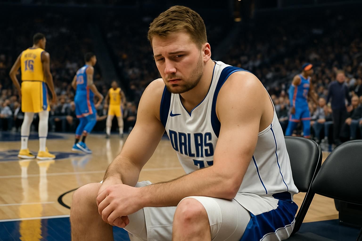 luka doncic sera absent au coup d'envoi des demi-finales de conférence entre les lakers et le thunder, un coup dur pour son équipe.