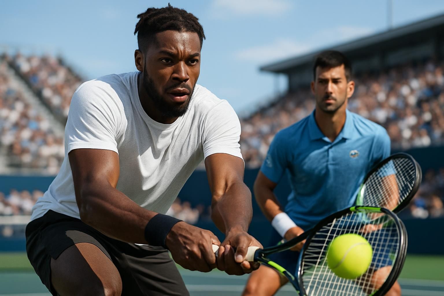 découvrez l'interview exclusive de mpetshi perricard qui explique comment affronter novak djokovic représente une opportunité unique d'apprentissage et de progression dans sa carrière.