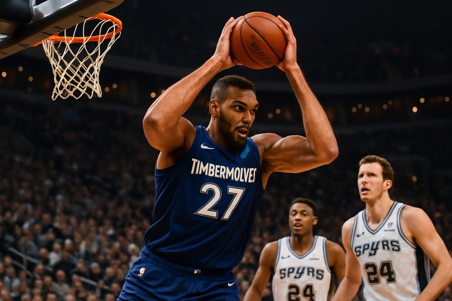 découvrez les exploits de rudy gobert lors du match nba contre les spurs avec une performance impressionnante de 11 points et 13 rebonds, à voir en vidéo.