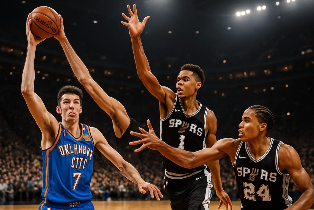découvrez le nba top 5 des contres impressionnants de chet holmgren, victor wembanyama et devin vassell, des exploits spectaculaires qui font vibrer le basketball.