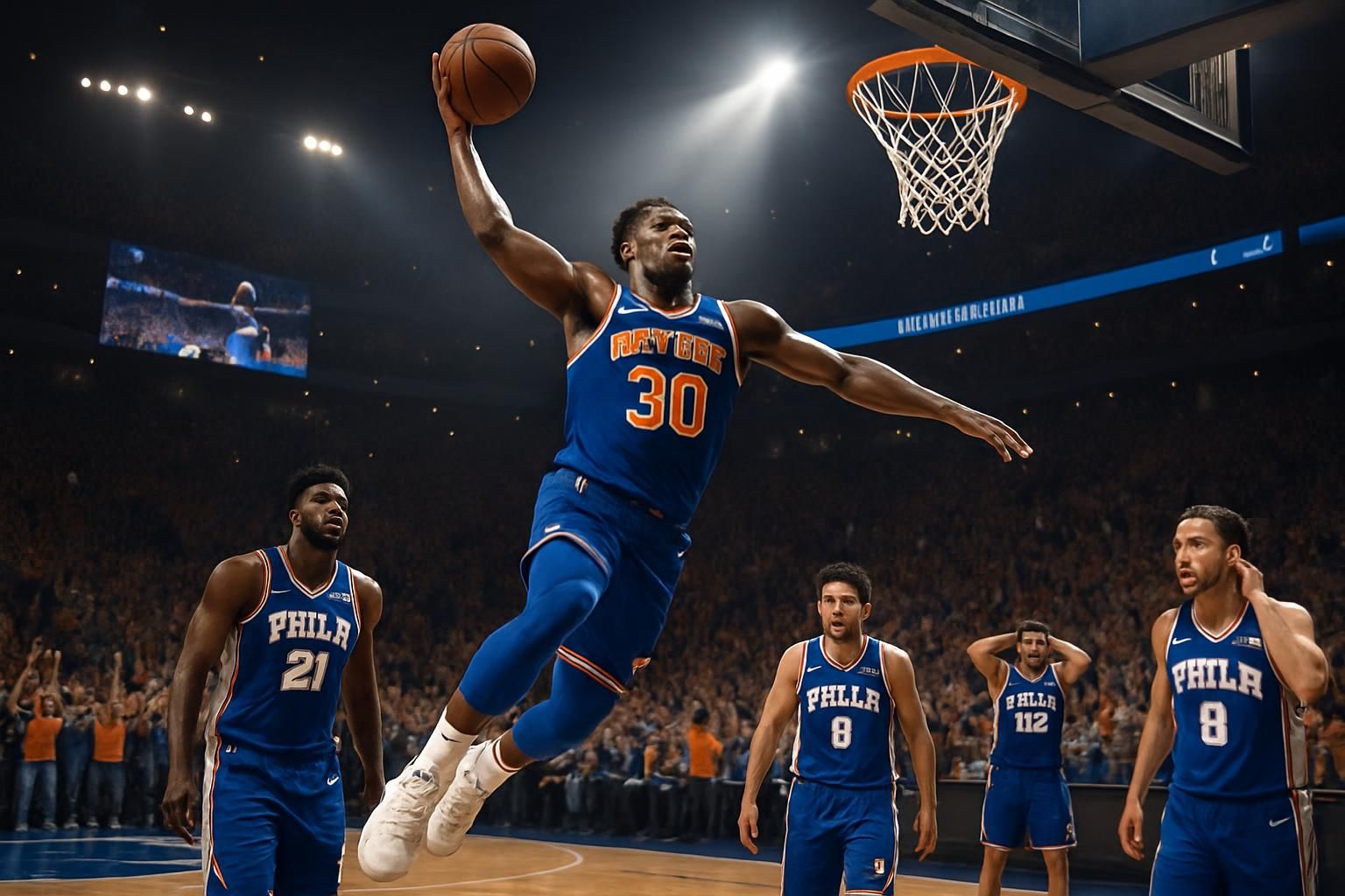 new york domine encore philadelphie et fait un grand pas vers la finale de la conférence est dans une série intense.