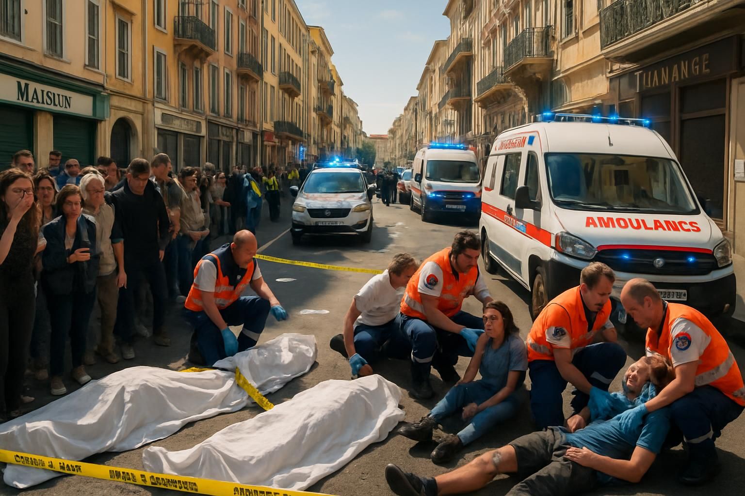 une fusillade en plein jour à nice fait deux morts et trois blessés, bouleversant le centre-ville et suscitant une vive inquiétude parmi les habitants.