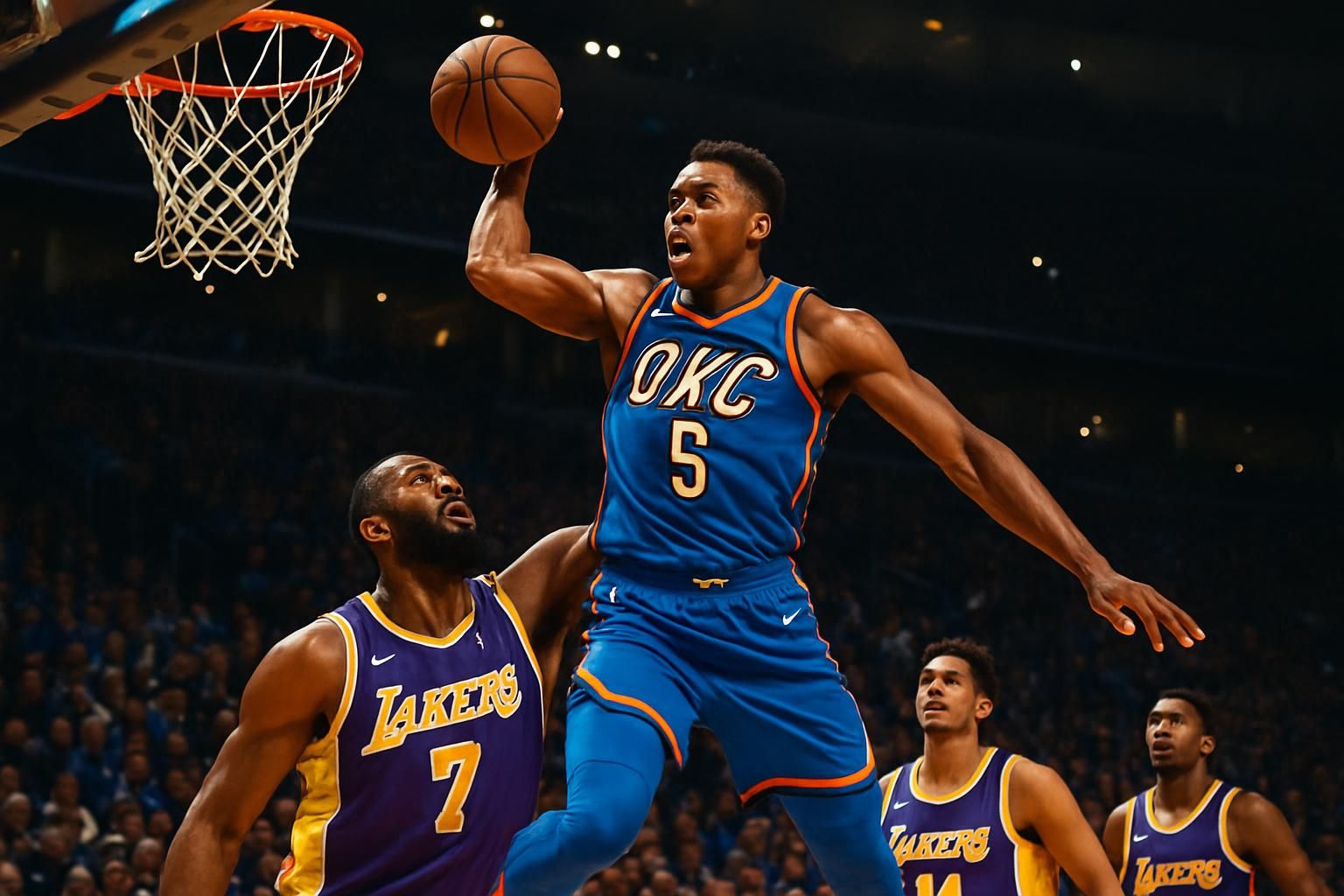 oklahoma city domine les lakers de los angeles et se rapproche des finales de conférence, affichant une performance spectaculaire dans cette confrontation clé.