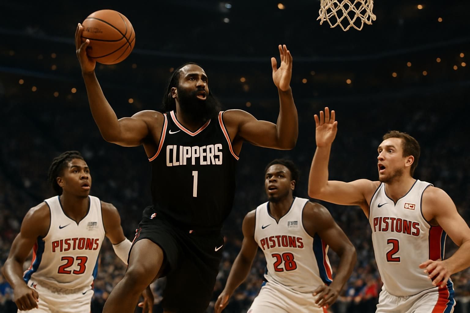 Revivez les 30 points spectaculaires de James Harden contre les Pistons en vidéo