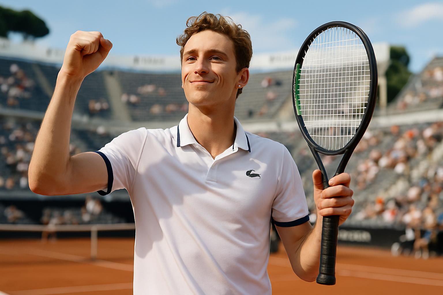 ugo humbert s'impose dès son premier match à rome, une victoire qui booste sa confiance pour la suite du tournoi.