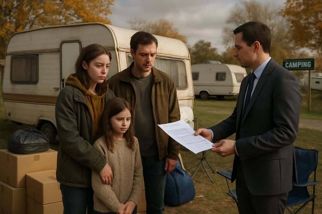 expulsés d'un camping en maine-et-loire avec un délai d'un mois pour quitter les lieux, ils contestent la décision et saisissent la justice pour faire valoir leurs droits.