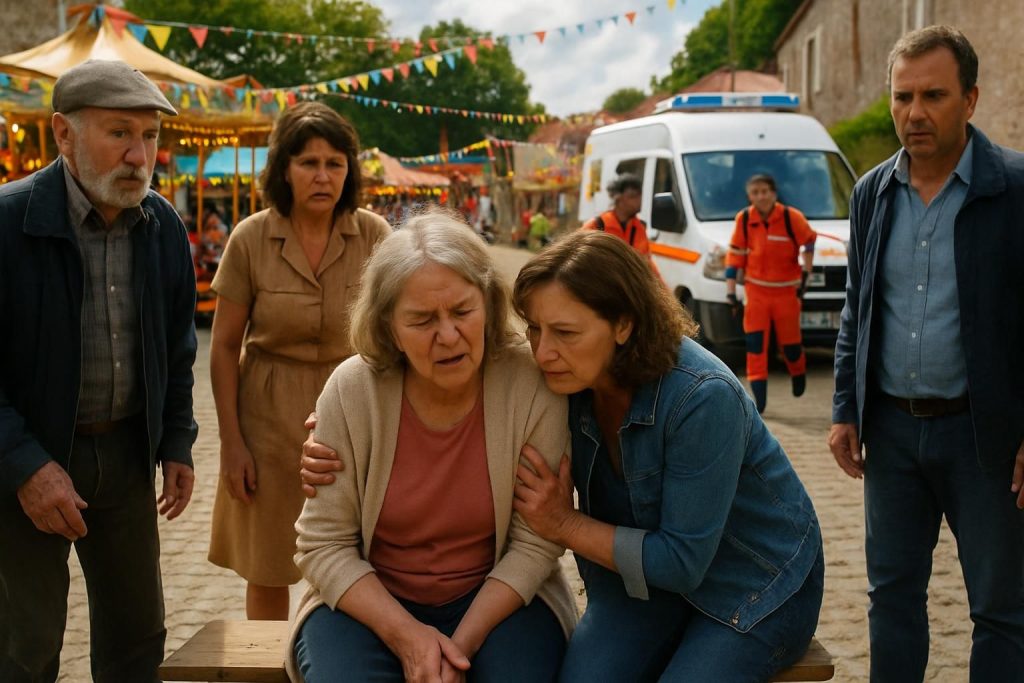 une femme de 68 ans a été prise d'un malaise lors d'une fête de village en vendée et a été transportée en urgence. suivez les détails de cet incident.