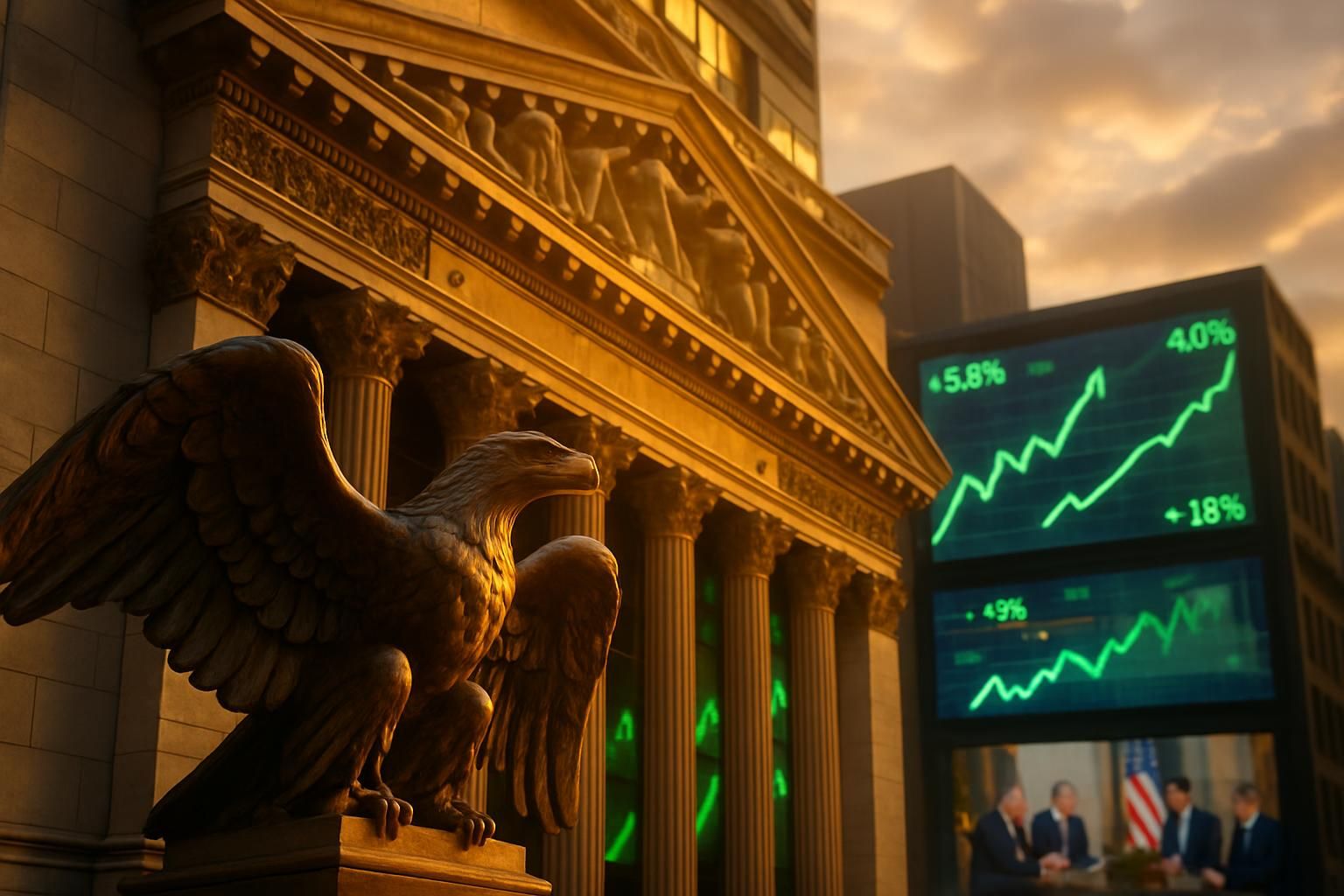 wall street termine la séance en hausse, illustrant la résilience des marchés malgré un contexte géopolitique moins favorable.