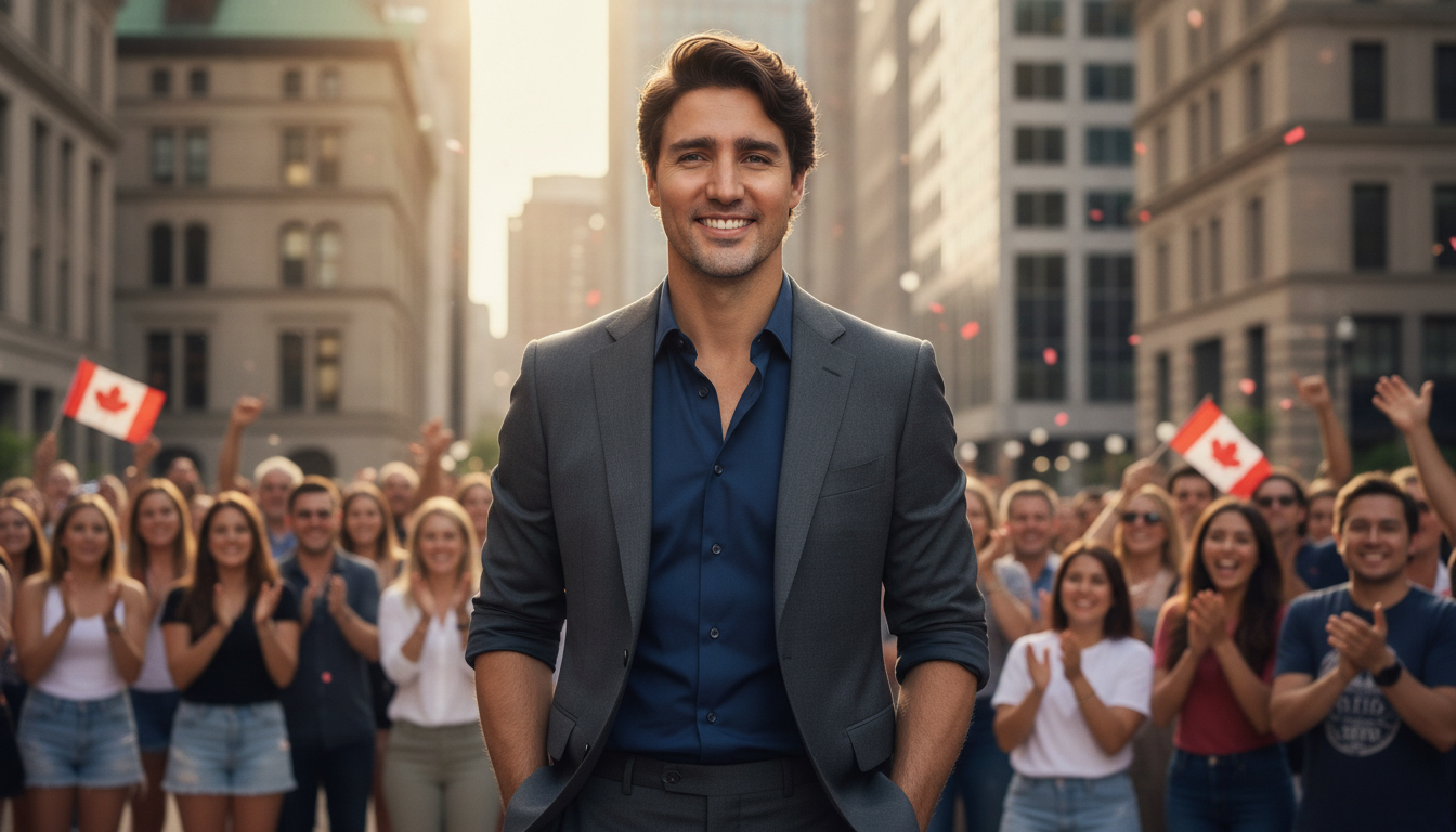 découvrez comment le fils de justin trudeau fait sensation avec ses muscles sculptés et son sourire charmeur lors de ses premiers pas publics.