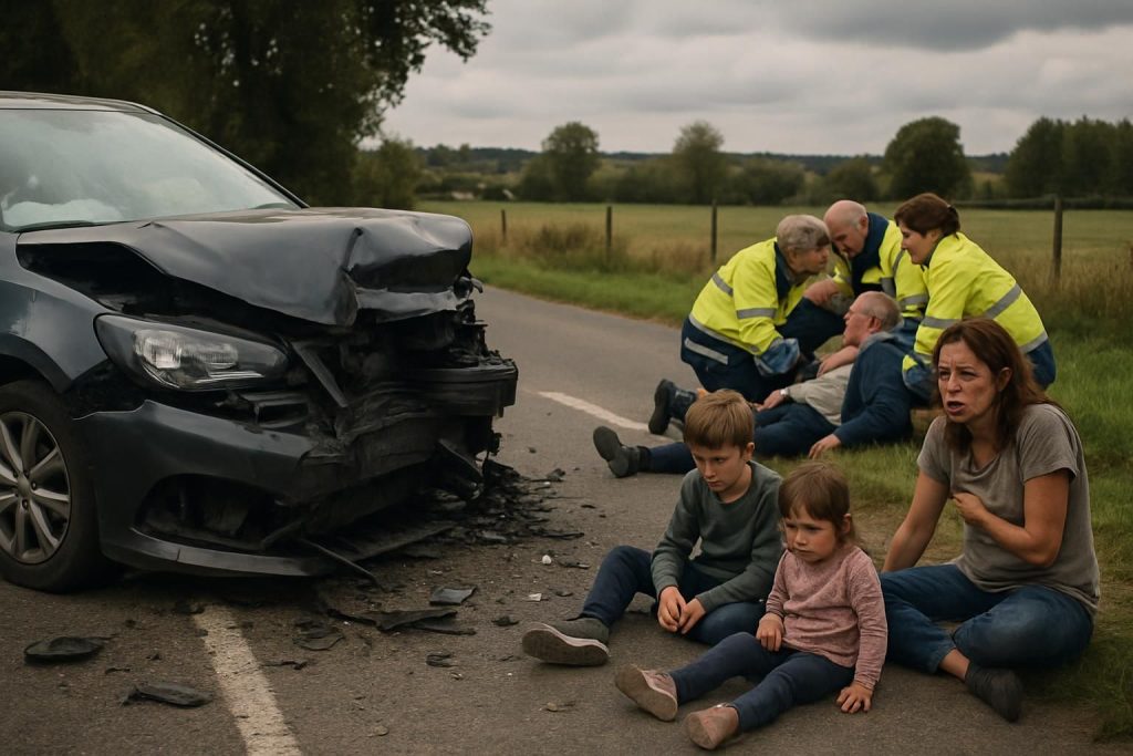 accident grave en maine-et-loire impliquant une femme, deux enfants et un couple de retraités. découvrez les détails et l'évolution de leur état.