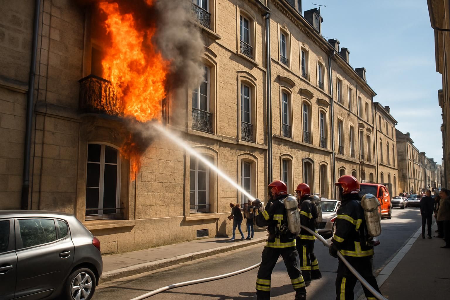 Incendie sur un balcon en plein centre-ville du Mans : l’intervention rapide des pompiers
