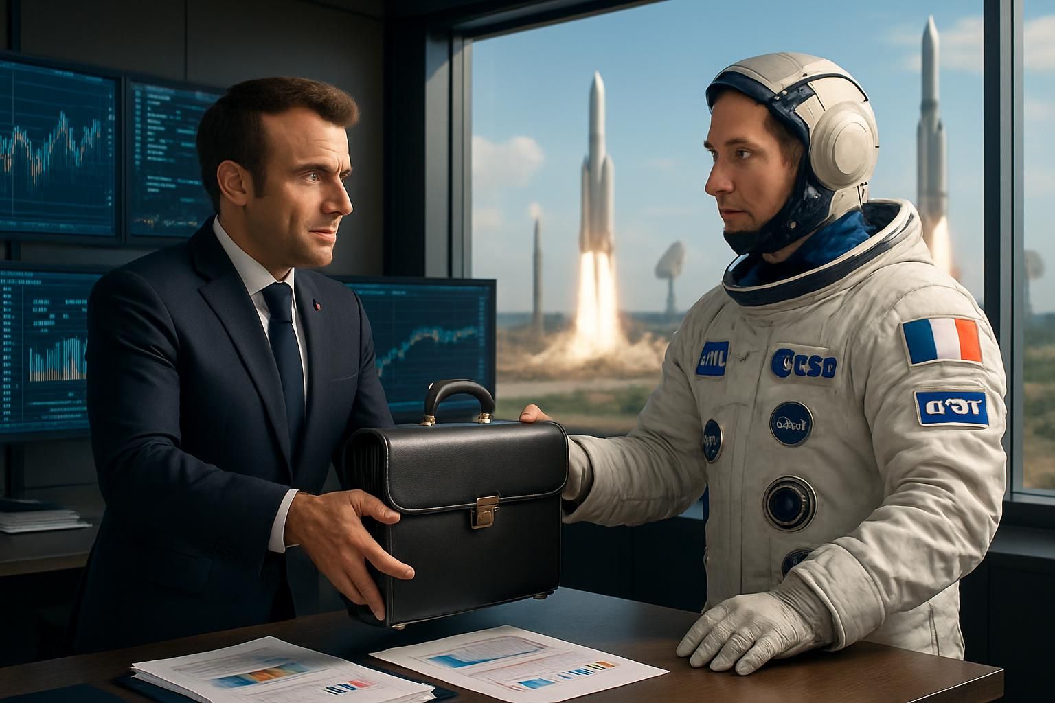 emmanuel macron confie à thomas pesquet une mission clé pour dynamiser le programme spatial français à travers une stratégie financière ambitieuse.