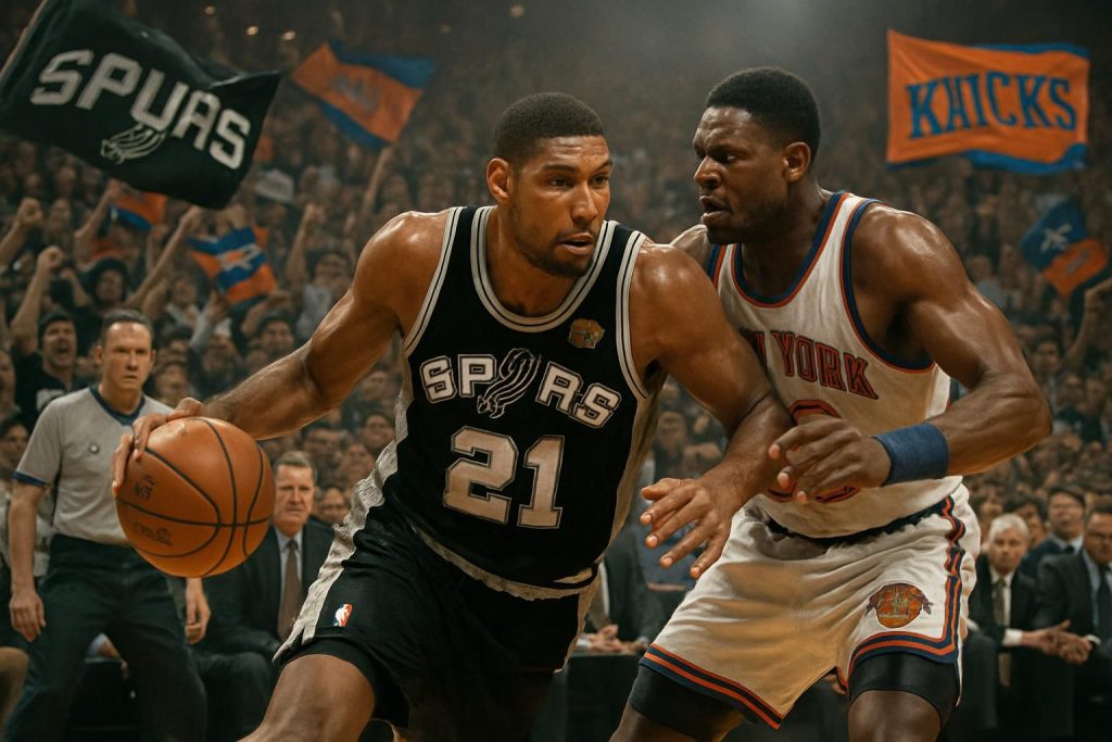 découvrez la finale mémorable entre les spurs et les knicks, marquée par une controverse intense et le long lock-out qui a bouleversé la saison régulière.