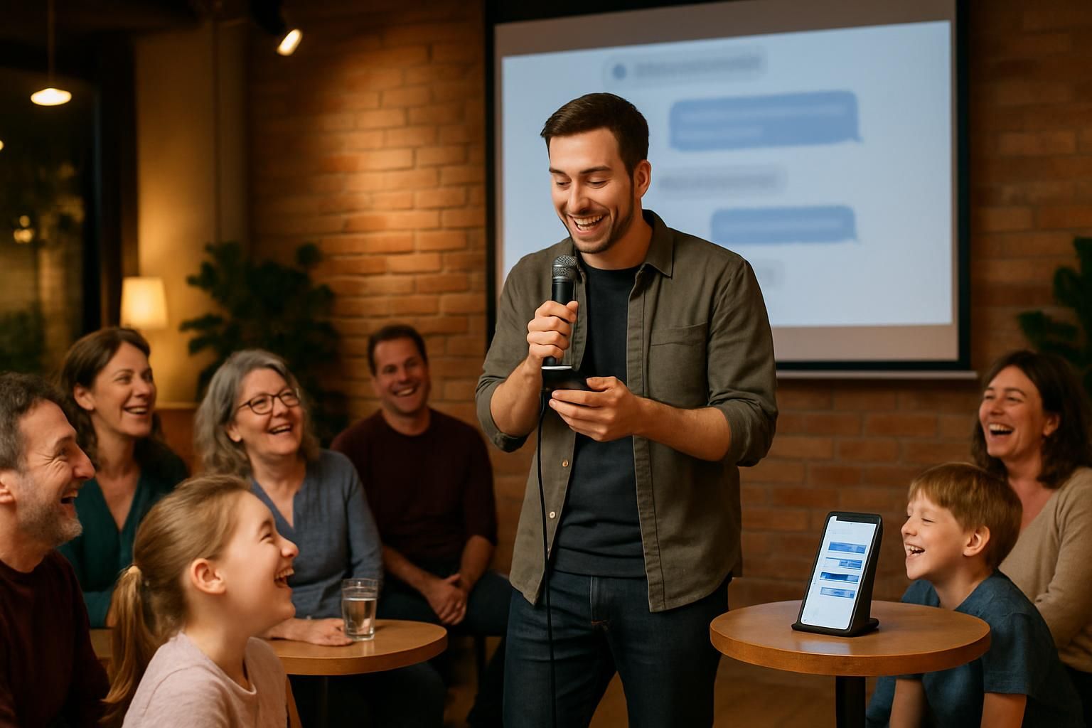 découvrez des spectacles humoristiques inspirés des textos échangés avec les parents, qui décryptent avec malice nos conversations familiales.