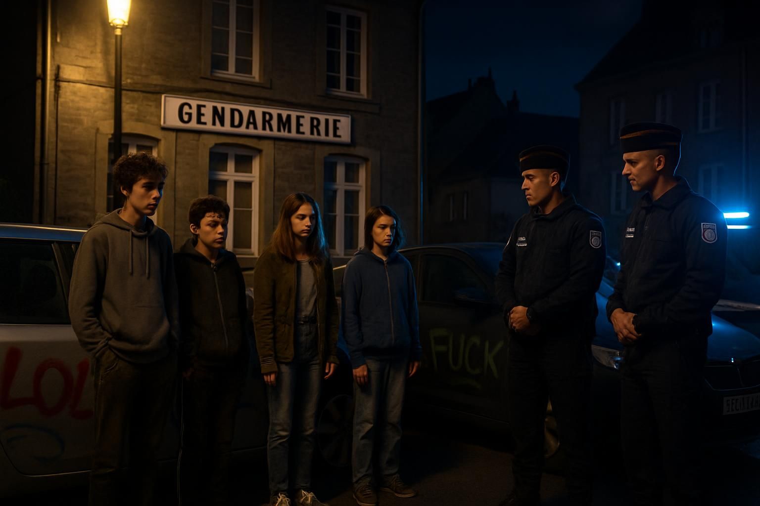 Quatre mineurs arrêtés à Avranches pour des tags sur des voitures : l’enquête des gendarmes continue