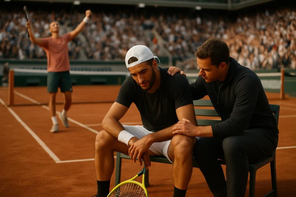 roland-garros : matteo berrettini abandonne le tournoi, tandis que luca arnaldi se qualifie pour les demi-finales après une performance impressionnante.