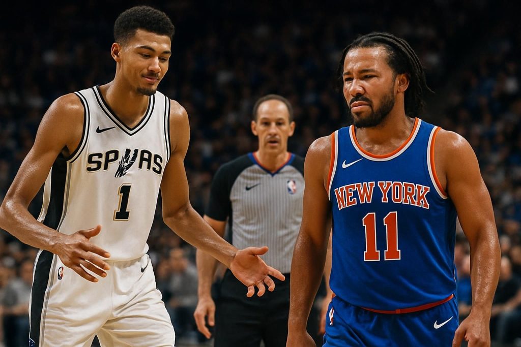 victor wembanyama évite une sanction suite à son accrochage avec jalen brunson, un épisode qui a marqué les débats sur le terrain.