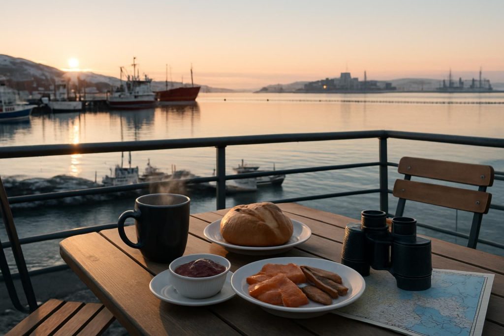 découvrez kirkenes, la dernière ville norvégienne avant la russie, où la géopolitique influence le quotidien au bord de la mer de barents, dès le petit-déjeuner.