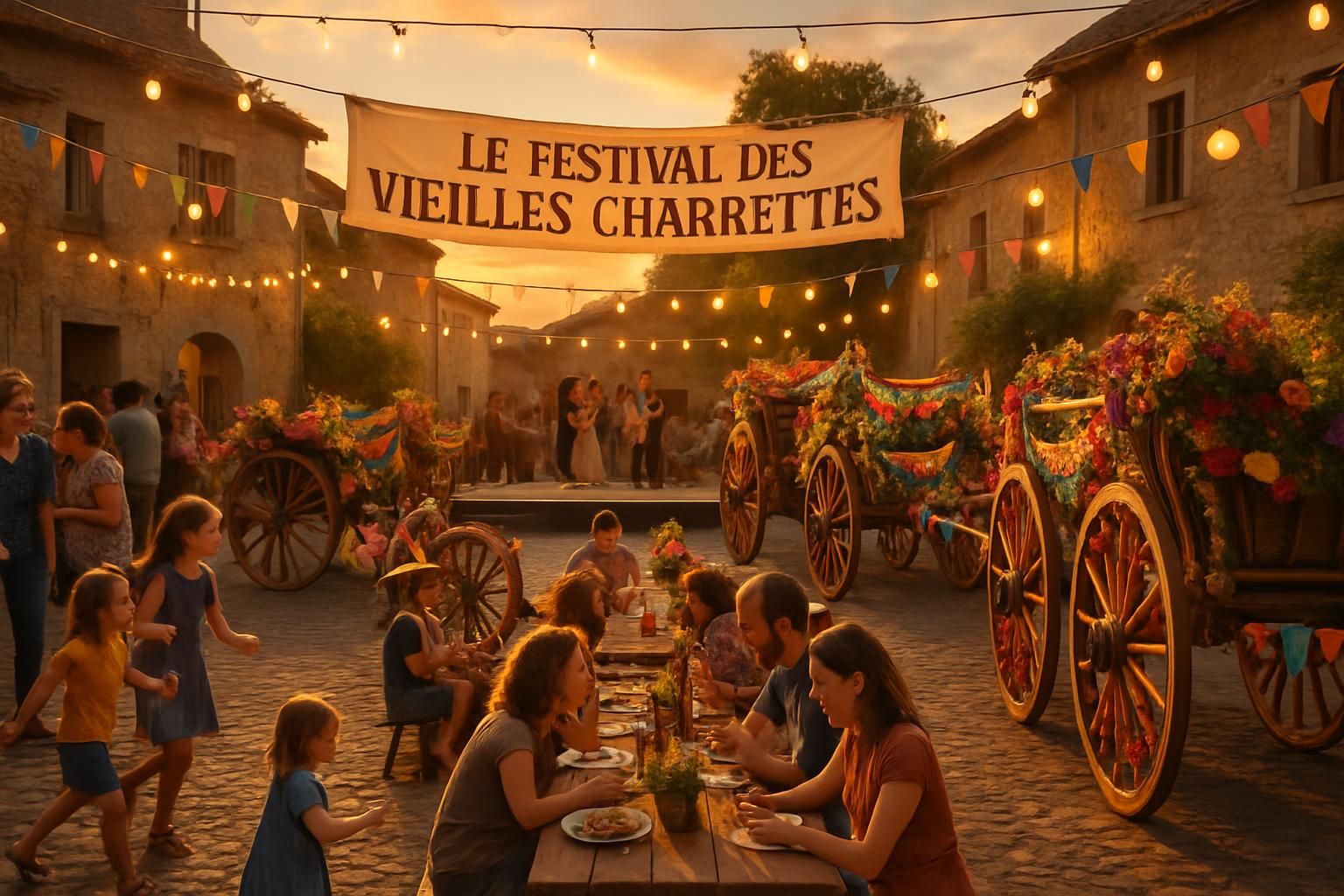 rejoignez le festival des vieilles charrettes ce vendredi pour deux jours d'ambiance conviviale et festive, avec de nombreuses réjouissances et animations pour tous.