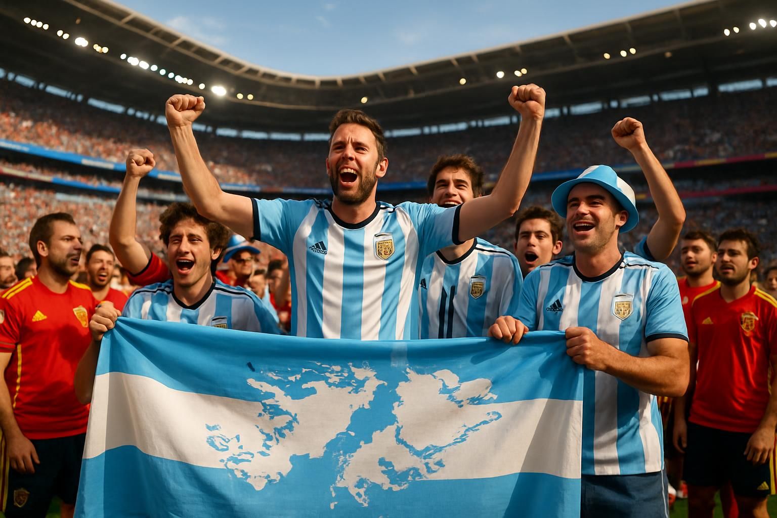 Argentine – Espagne : Les supporters argentins autorisés à brandir leur banderole sur les Malouines pendant la finale sans risque de sanctions