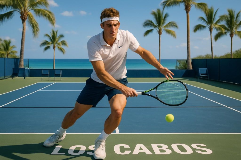 arthur gea s'illustre en juillet lors du tournoi de los cabos, tandis que moïse kouamé et corentin moutet quittent la compétition prématurément.