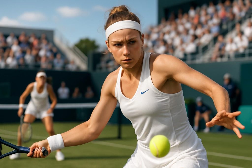 clara burel domine elsa jacquemot lors du deuxième tour de l'open d'iasi, poursuivant son parcours avec détermination dans ce tournoi de tennis.