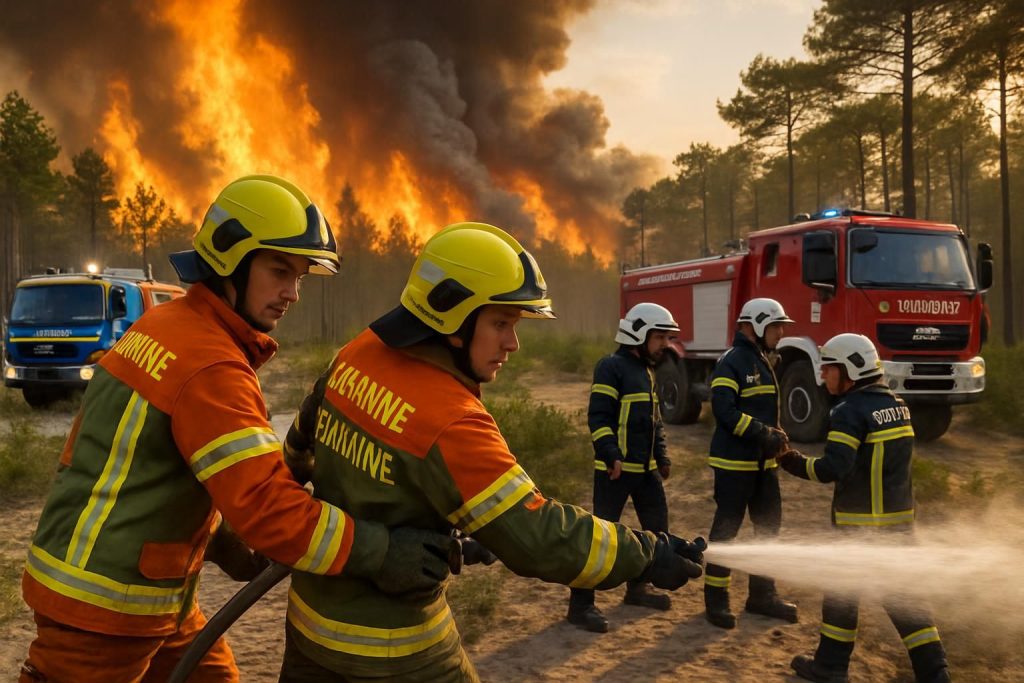 découvrez comment l'ukraine mobilise ses pompiers pour soutenir la lutte contre les incendies dévastateurs en gironde, illustrant une solidarité internationale en pleine crise géopolitique.