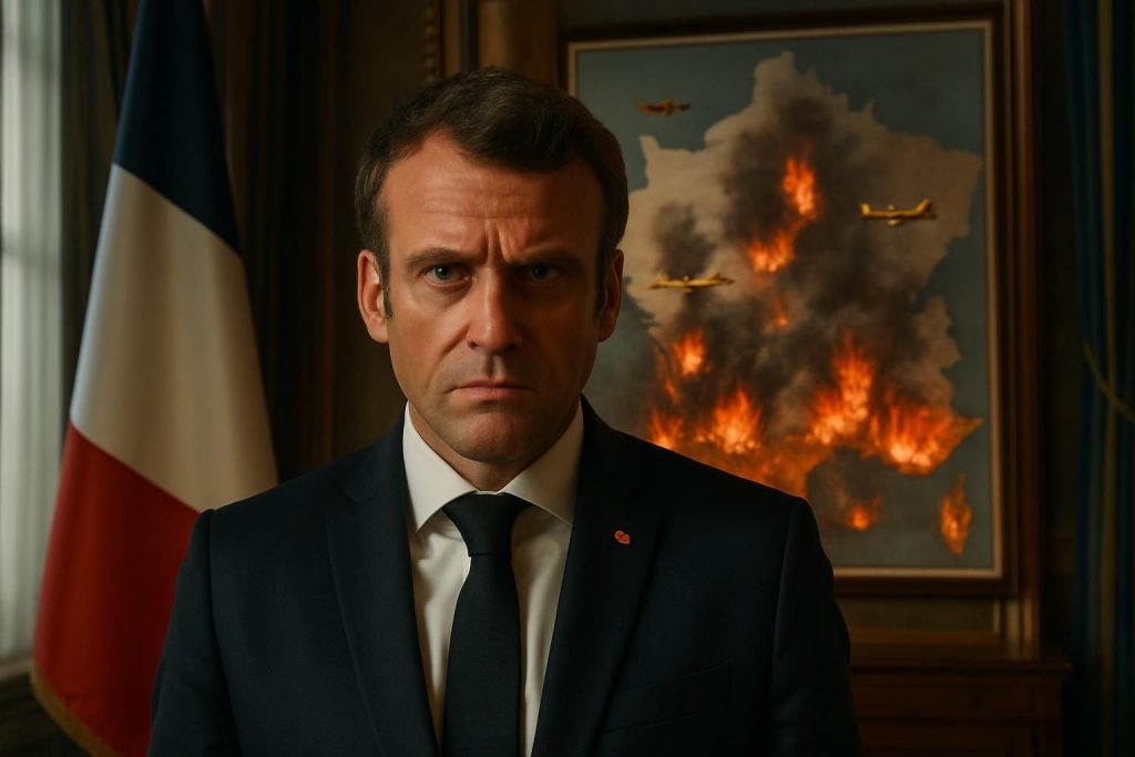 incendies en france : emmanuel macron critiqué pour ses promesses non tenues concernant les avions canadairs face à la crise des feux.