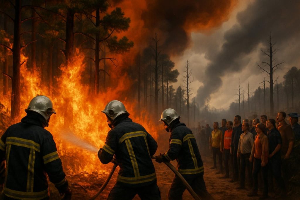incendies en gironde : face à la montée des températures et au risque d'intensification, emmanuel macron appelle à la solidarité nationale pour faire face à cette crise climatique majeure.