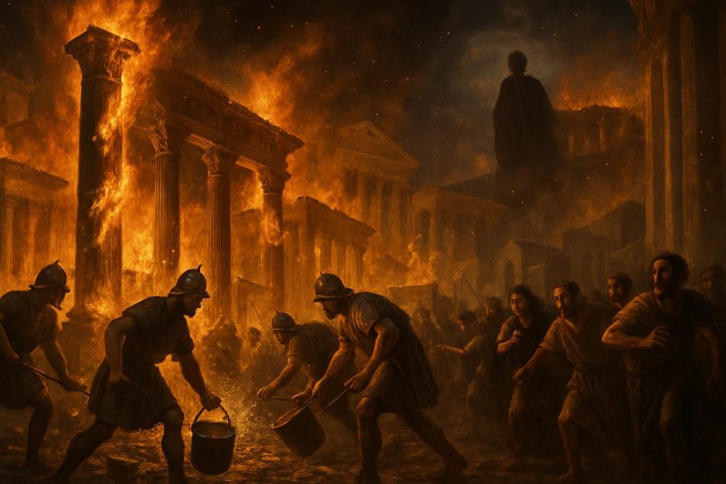 découvrez comment l'échec du contre-feu de néron a conduit au désastre du grand incendie de rome et ses conséquences historiques majeures.