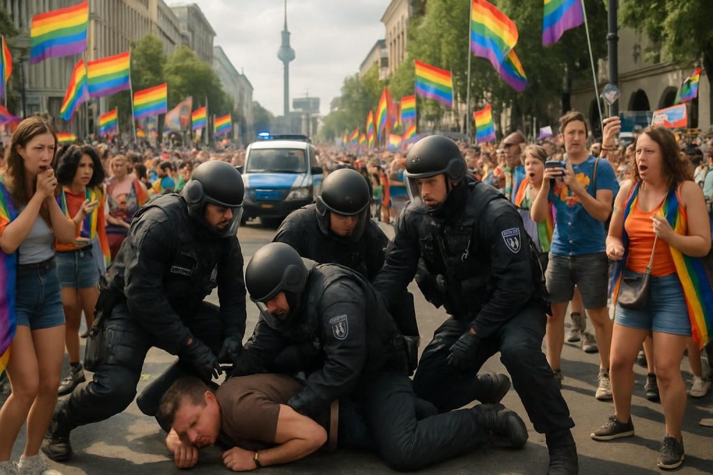 un attentat terroriste islamiste a été déjoué lors de la manifestation des fiertés à berlin, avec la neutralisation rapide du suspect par la police, assurant la sécurité de l'événement.