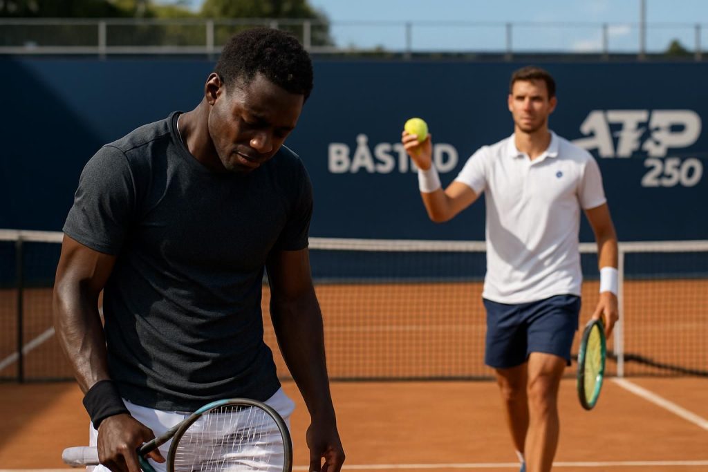 moïse kouame éliminé au premier tour de l'atp 250 de bastad après une défaite face à nuno borges, marquant un début difficile dans le tournoi.