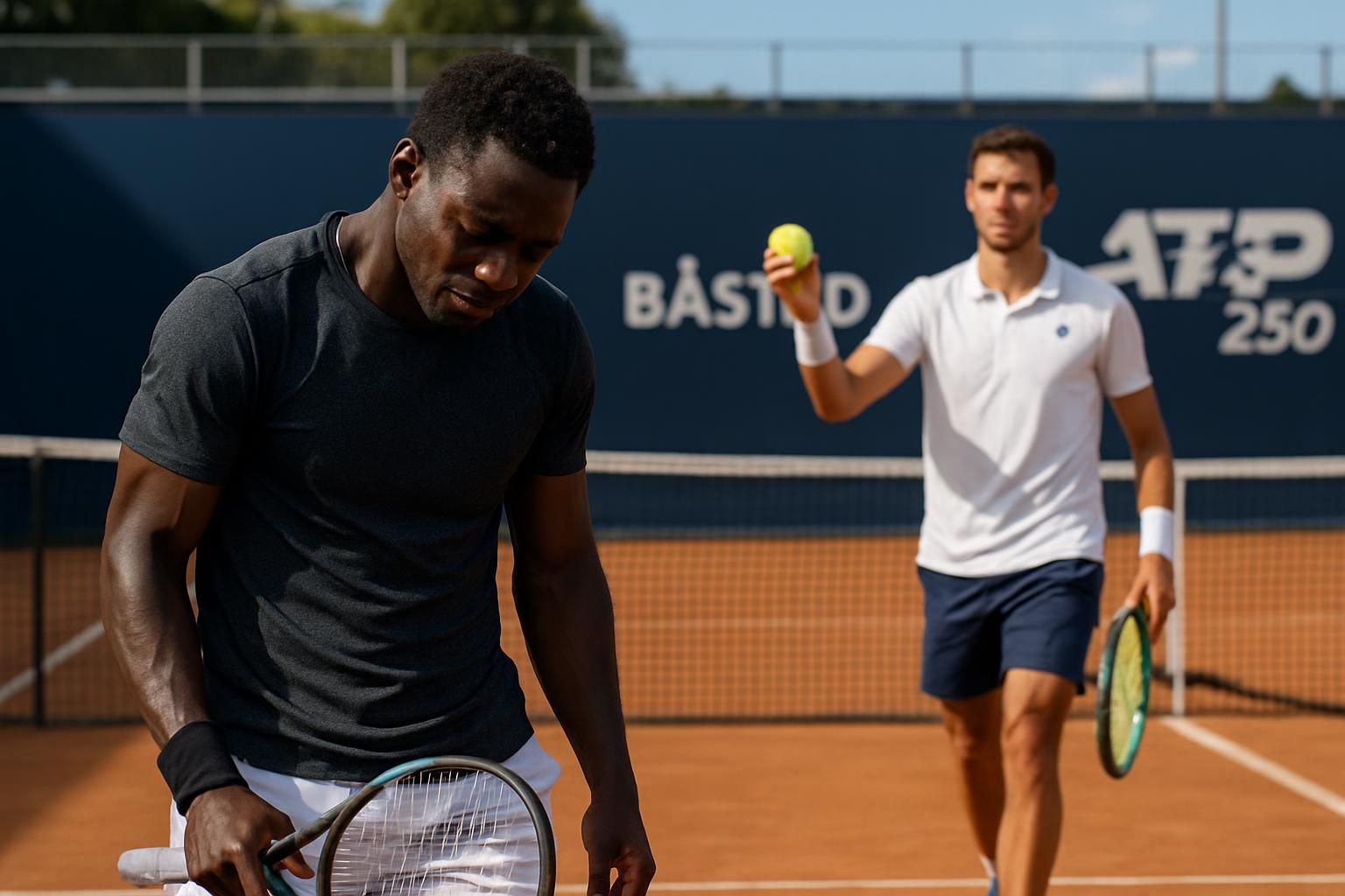 moïse kouame éliminé au premier tour de l'atp 250 de bastad après une défaite face à nuno borges, marquant un début difficile dans le tournoi.