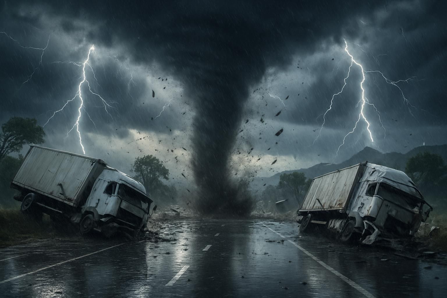 jeudi soir, des orages violents ont provoqué une mini-tornade ainsi que le renversement de camions dans les départements de la loire et de l’isère, entraînant perturbations et dégâts importants.