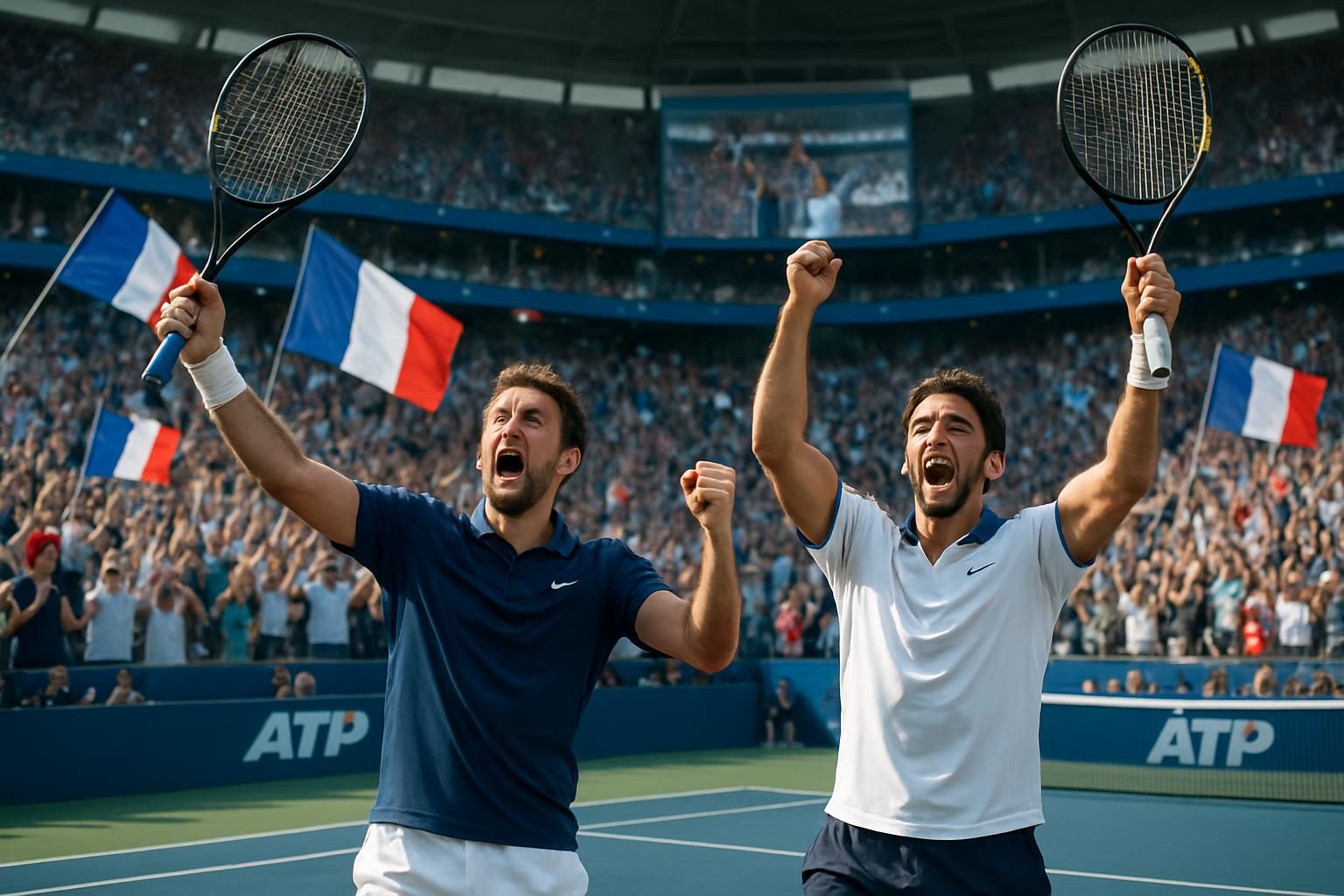 découvrez l'exploit exceptionnel de deux joueurs français qui remportent simultanément des victoires remarquables sur le circuit atp, une prouesse rare dans l'histoire du tennis.