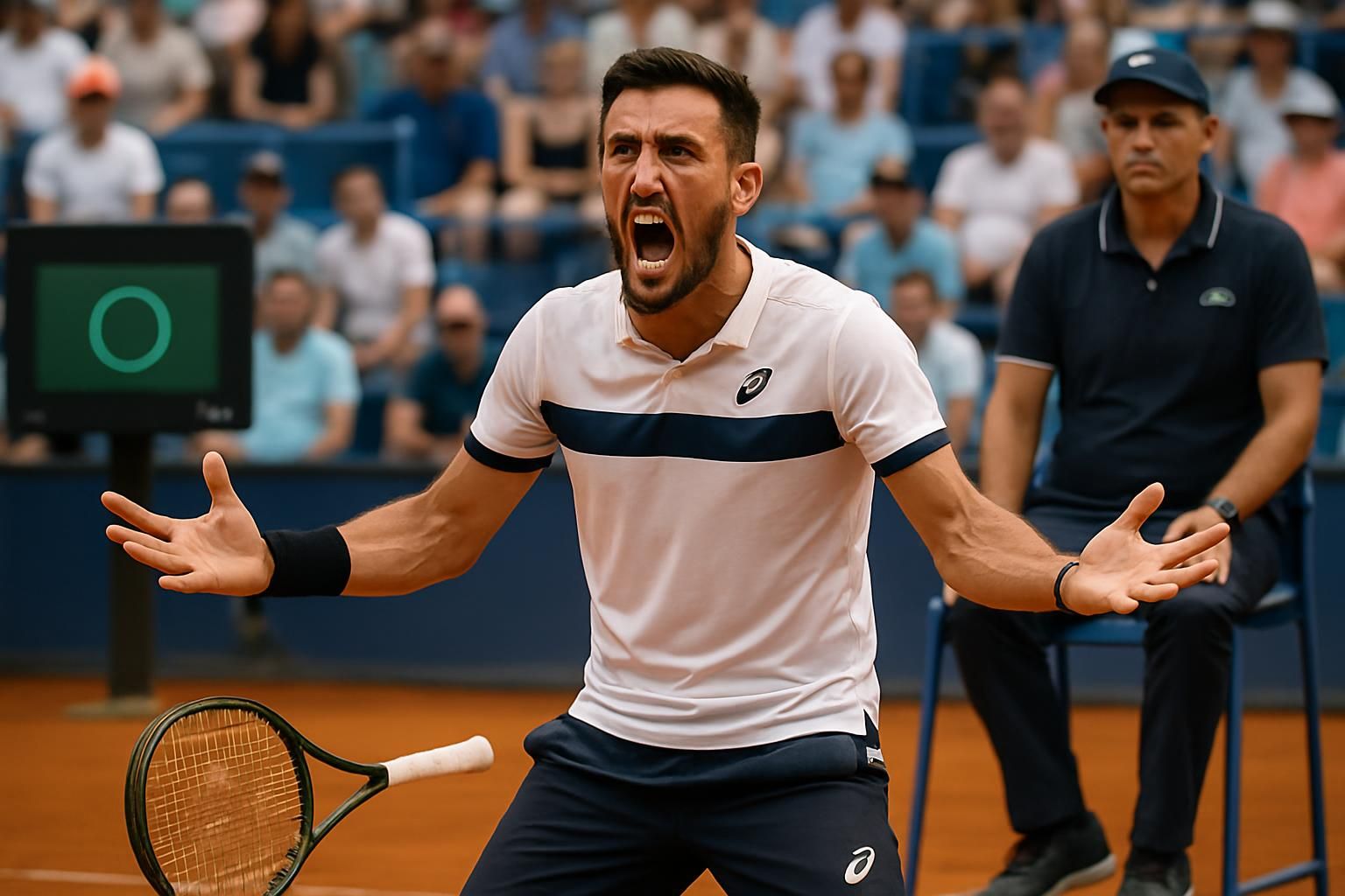 damir dzumhur s'indigne contre l'arbitrage électronique controversé sur terre battue à umag, appelant à l'honnêteté dans le tennis.