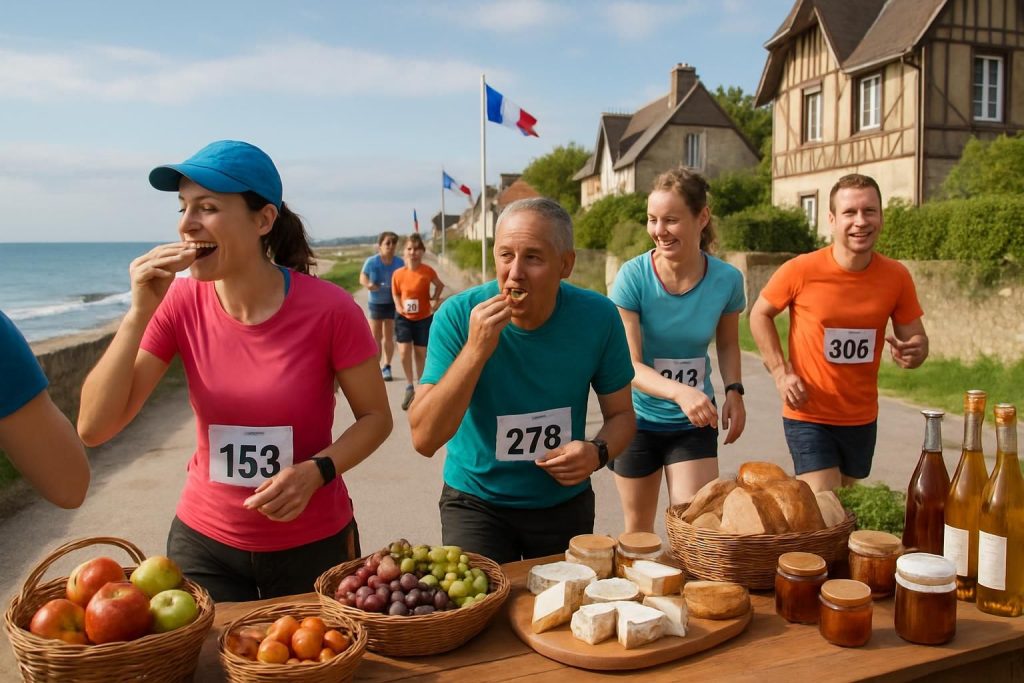 participez à la course à pied gourmande de langrune-sur-mer, une expérience unique combinant sport et dégustation des meilleurs produits locaux tout au long du parcours.