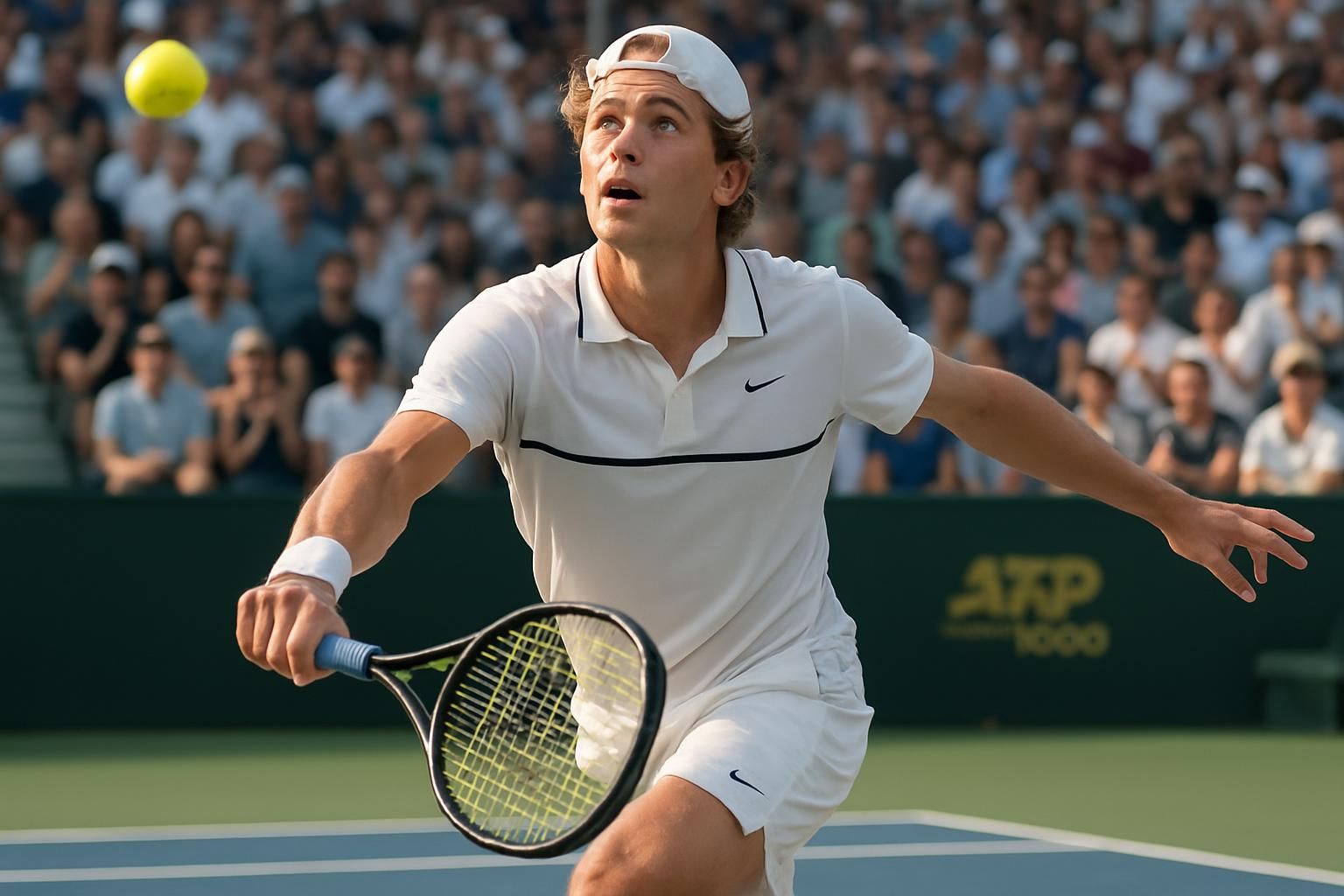 arthur fils réalise une performance remarquable en se qualifiant pour les quarts de finale d'un masters 1000, se rapprochant ainsi des finales atp. un exploit incroyable salué par le jeune talent.
