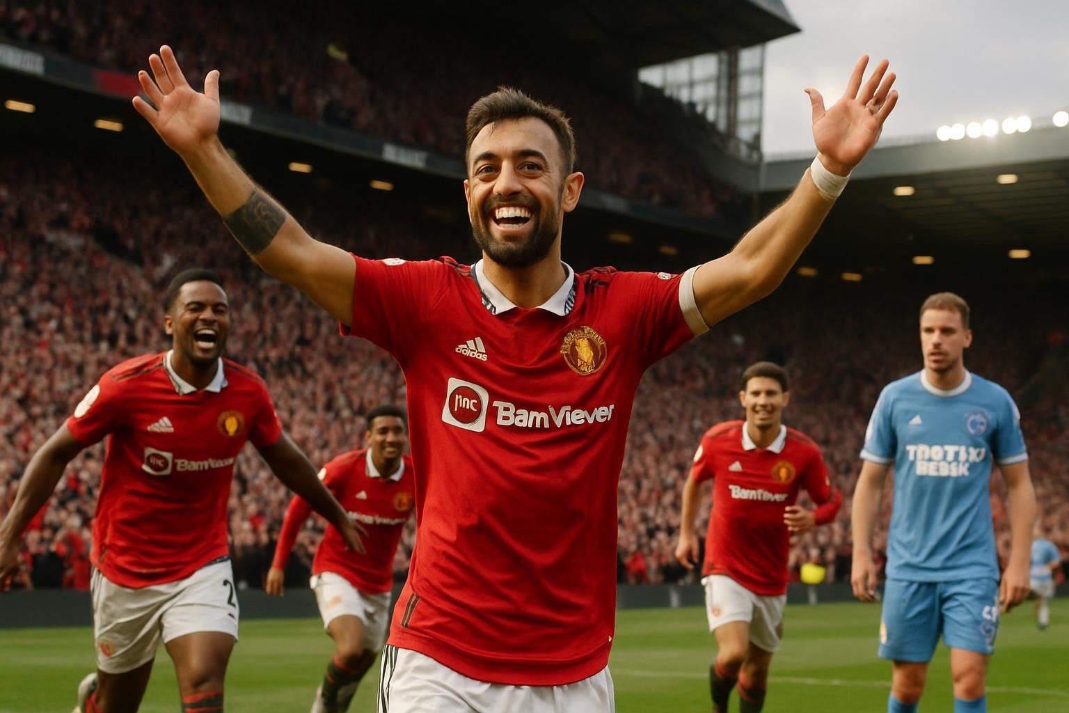 Bruno Fernandes illumine Manchester United avec un triplé, l’équipe s’impose largement face à Ipswich Town pour son premier succès