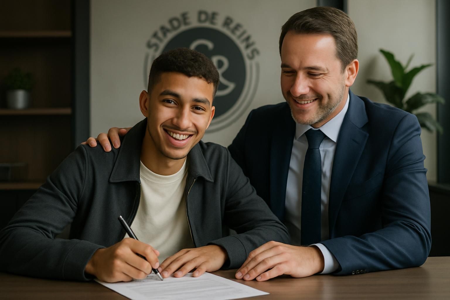 Chouaib Bellaarouch, prodige de l’académie Mohammed VI, signe son premier contrat professionnel avec le Stade de Reims
