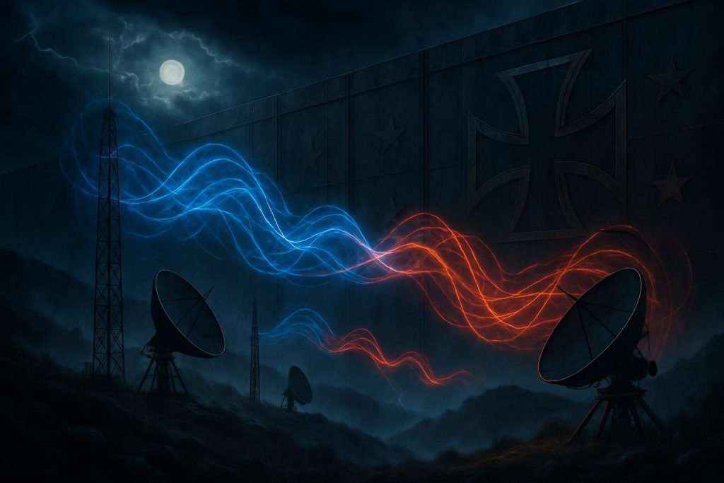 découvrez les mystères du complotisme à travers une bataille secrète des ondes, explorant les dessous du mur sonore nazi et ses répercussions historiques.