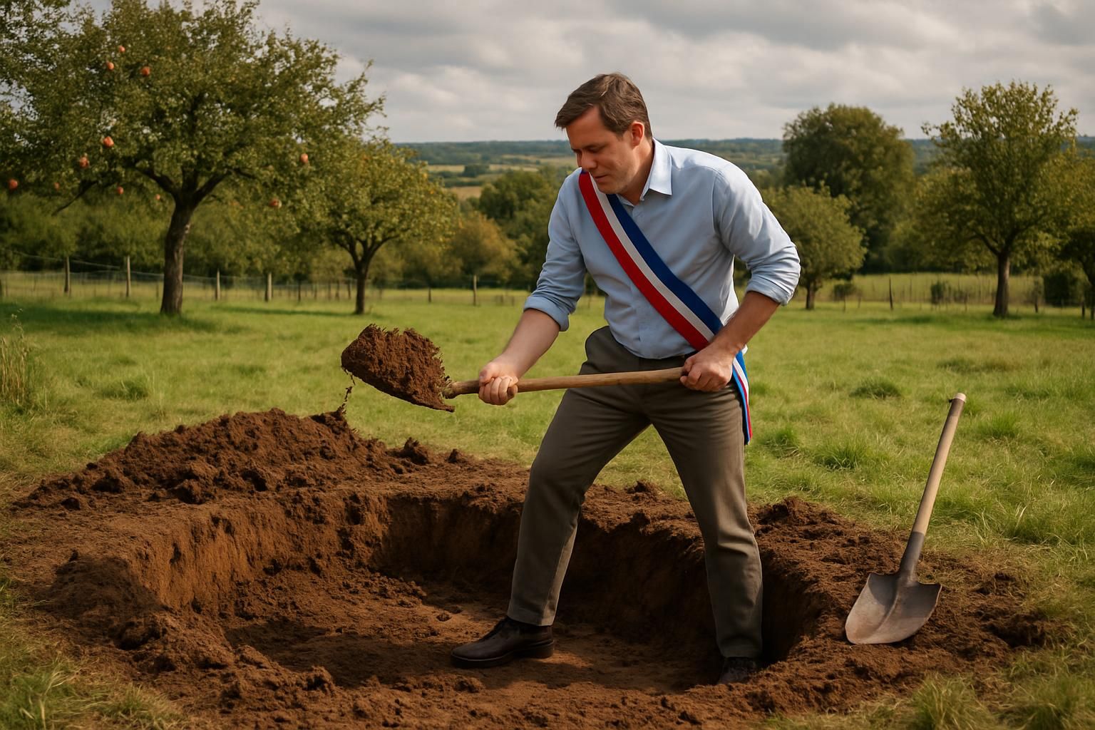 dans le calvados, un maire creuse un bassin à des fins personnelles, suscitant des interrogations et des débats au sein de la communauté locale.